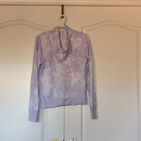 White and blue tye dye sweater with zipper - Picture 2 of 3